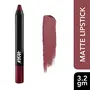 Nykaa MATTE-ilicious Lip Crayon - Perfect Plum shade No 02 With Prove Your Point Cosmetic Sharpener, 2 image