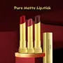 COLORESSENCE Pure Matte Lipstick Velvet Finish Non-sticky Long Lasting Waterproof Lip Colour - Fresh Brew 3.3gm, 5 image