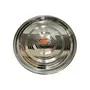 Dynore Stainless Steel Dinner Plate/Bhojan Thali/Round Plate- Set of 1, 2 image