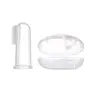 Safe-O-Kid- Extra Safe Oral hygiene Transparent Silicone Finger Brush Tongue Cleaner for Baby Teething/Gums with Attractive Case