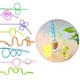 Safe-O-Kid Newly Launched- Colourful Reusable Straws for Kids Funny Twists Drinking Straws for Birthday Parties 8 Pcs Assorted Colours, 7 image