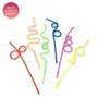 Safe-O-Kid Newly Launched- Colourful Reusable Straws for Kids Funny Twists Drinking Straws for Birthday Parties 8 Pcs Assorted Colours, 3 image