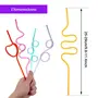 Safe-O-Kid Newly Launched- Colourful Reusable Straws for Kids Funny Twists Drinking Straws for Birthday Parties 8 Pcs Assorted Colours, 6 image