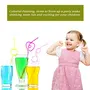 Safe-O-Kid Newly Launched- Colourful Reusable Straws for Kids Funny Twists Drinking Straws for Birthday Parties 8 Pcs Assorted Colours, 5 image