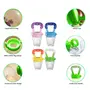 Safe-O-Kid- Pack of 1- BPA Free; Veggie Feed Nibbler; Fruit Nibbler/Silicone Food; Soft Pacifier/Feeder for Baby (S Size for 4-6 Months Babies)- Green, 5 image