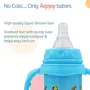 LuvLap 4 in 1 Slim Neck Steel Baby Bottle Cum Sipper with Handle Made ofÂ SS304 Rust Free Steel BPA Free Odour Free Anti Colic Nipple Spout Weighted Straw & Cap Blue 3M+ 240 ml, 4 image