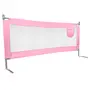 LuvLap Bed Rail Guard for Baby / Kids Safety 180cm x 72 cm Portable & Foldable baby safety essential Adjustable Height fits all bed sizes (Pink - without print)