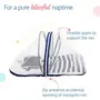 LuvLap Baby Bed with Thick Mattress Mosquito Net with Zip Closure & Neck Pillow Baby Bedding for New Born 3M+ Parachute Print Baby Sleeping Bed(White & Blue), 3 image