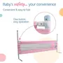 LuvLap Bed Rail Guard for Baby / Kids Safety 180cm x 72 cm Portable & Foldable baby safety essential Adjustable Height fits all bed sizes (Pink - without print), 4 image