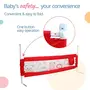 Luvlap Comfy Baby Bed Rail Guard for Baby (6 ft x 2.3 ft) 180cmx72cm Bed Rails for Baby & Toddler Safety Portable Baby Bed Fence Adjustable Height Single Side Bed Rail for Baby Printed Red New, 4 image