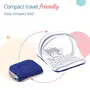 LuvLap Baby Bed with Thick Mattress Mosquito Net with Zip Closure & Neck Pillow Baby Bedding for New Born 3M+ Parachute Print Baby Sleeping Bed(White & Blue), 5 image