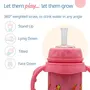 LuvLap 4 in 1 Slim Neck Steel Baby Bottle Cum Sipper with Handle Made ofÂ SS304 Rust Free Steel BPA Free Odour Free Anti Colic Nipple Spout Weighted Straw & Cap Pink 3M+ 240 ml, 6 image
