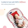 LuvLap Baby Bed with Thick Mattress Mosquito Net with Zip Closure & Neck Pillow Baby Bedding for New Born 3M+ Stars Print Baby Sleeping Bed of 78x45x40cm Size (White & Red), 4 image