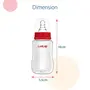 Luv Lap Anti-Colic Slim/Regular Neck Essential Baby Feeding Bottle 125ml New Born/Infants/Toddler upupto 3 Years BPA Free Pack of 1 Whie and Red, 6 image