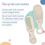 Luv Lap 7in1 Baby Grooming Kit Portable Baby Grooming Kit for New Born Baby Finger Brush Hair Brush Comb Baby Nail Scissor Baby Nail CutterTweezerNail Filer Newborn InfantsToddlers (White), 4 image