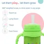 LuvLap 4 in 1 Slim Neck Steel Baby Bottle Cum Sipper with Handle Made ofÂ SS304 Rust Free Steel BPA Free Odour Free Anti Colic Nipple Spout Weighted Straw & Cap Green 3M+ 240 ml, 6 image