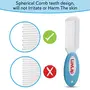 LuvLap Baby Comb with Rounded Tip & Baby Hair Brush with Natural Bristles for Baby Hair Grooming & Better Protection of Baby's Scalp (White & Blue) & LuvLap Bunny Food & Fruit Nibbler, 3 image