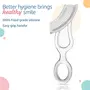LuvLap Baby Silicone Manual Gum Massager First Starter Toothbrush for Babies and Toddlers Tri-Bristle Gum Toothbrush 3M+ Transparent, 2 image