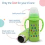 LuvLap 4 in 1 Slim Neck Steel Baby Bottle Cum Sipper with Handle Made ofÂ SS304 Rust Free Steel BPA Free Odour Free Anti Colic Nipple Spout Weighted Straw & Cap Green 3M+ 240 ml, 3 image