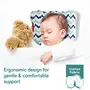 LuvLap Memory Foam Baby Head Shaping Pillow Baby Pillow for Preventing Flat Head Syndrome 25 cm X 21 cm X 4.2 cm 0m+ Bunny Shape Zigzag Print (Sky Blue)(Pack of 1), 3 image