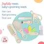 Luv Lap 7in1 Baby Grooming Kit Portable Baby Grooming Kit for New Born Baby Finger Brush Hair Brush Comb Baby Nail Scissor Baby Nail CutterTweezerNail Filer Newborn InfantsToddlers (White), 2 image