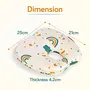 LuvLap Memory Foam Baby Head Shaping Pillow Baby Pillow for Preventing Flat Head Syndrome 24 cm X 21 cm X 4 cm 0m+ Apple Shape Rainbow Print (Teal)(Pack of 1), 6 image
