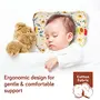 LuvLap Memory Foam Baby Head Shaping Pillow Baby Pillow for Preventing Flat Head Syndrome 25 cm X 21 cm X 4.2 cm 0m+ Bunny Shape Floral Print (Yellow), 3 image
