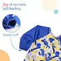 LuvLap Long Sleeve Baby Bib Cum Apron Full Sleeve Toddler's Leak-Free Baby Bib with Sleeves Washable/Lightweight/Wipe able Baby Feeding Essential 6-24 Months Bib Shirt with Pocket Blue, 4 image