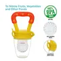 Luvlap Silicone Baby Bib for Feeding & Weaning Babies & Toddlers (Yellow) & Silicone Food/Fruit Nibbler with Extra Mesh Joystar Yellow, 3 image