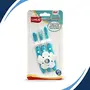 LuvLap Baby 3 Stage Training Toothbrush Set with Anti Choking Shield Baby Oral Hygiene (Blue) & LuvLap Silicone Food/Fruit Nibbler with Extra Mesh Elegant Blue, 3 image