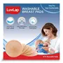Luvlap Silicone Food Grade Breast Milk Catcher/Saver(White 100ml) & Baby Comb with Rounded Tip & Baby Hair Brush with Natural Bristles & Washable Maternity Nursing Breast Pads 6 Pcs, 6 image