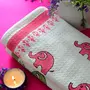 Masu Living Pink & Green Elephants Bath Towel | Quick Dry Super Absorbent - Set of 2, 3 image
