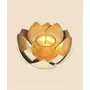Lotus Tea Light Holder Orange, 3 image