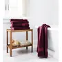 Amouve 100% Organic Cotton Bath Towel, Super-Soft, Luxurious, 700 GSM - Burgundy, 2 image