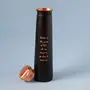 Sadhguru Quote Copper Bottle- Black. For storing and drinking water. A festive gift for home and office., 4 image