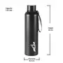 Milton Aura 1000 Thermosteel Bottle 1.05 Litre Black | 24 Hours Hot and Cold | Easy to Carry | Rust & Leak Proof | Tea | Coffee | Office| Gym | Home | Kitchen | Hiking | Trekking | Travel Bottle, 7 image