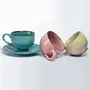 Treo by Milton ECLAT Cup N Saucer Set of 12 Cyan Blue | Tea | Coffee | Milk | Hot Chocolate | Latte | Cappuccino | Mocha | Espresso, 7 image