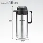 Milton Dura 1500 Stainless Steel Tuff Insulated Jug 1500 ml Black | Leak Proof | Food Grade | PU Insulated | Hot & Cold, 6 image