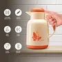 Milton Nancy 1000 Vacuum Insulated Inner Glass Hot or Cold Flask 1 Litre Tan | Easy to Carry | BPA Free | Easy Grip | Food Grade | Odour Proof | Leak Proof, 2 image