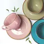 Treo by Milton ECLAT Cup N Saucer Set of 12 Cyan Blue | Tea | Coffee | Milk | Hot Chocolate | Latte | Cappuccino | Mocha | Espresso, 4 image