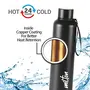 Milton Aura 1000 Thermosteel Bottle 1.05 Litre Black | 24 Hours Hot and Cold | Easy to Carry | Rust & Leak Proof | Tea | Coffee | Office| Gym | Home | Kitchen | Hiking | Trekking | Travel Bottle, 3 image