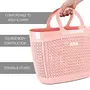 Milton Pluto Shopping Small Bag Pink (40.5 x 15 x 36.8 cm) | Grocery Bag |BPA Free | Easy to Carry | Reusable Bag | Food Grade(Polypropylene), 2 image