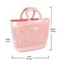 Milton Pluto Shopping Small Bag Pink (40.5 x 15 x 36.8 cm) | Grocery Bag |BPA Free | Easy to Carry | Reusable Bag | Food Grade(Polypropylene), 6 image