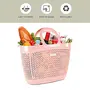 Milton Pluto Shopping Small Bag Pink (40.5 x 15 x 36.8 cm) | Grocery Bag |BPA Free | Easy to Carry | Reusable Bag | Food Grade(Polypropylene), 5 image