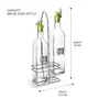 Treo by Milton Swift Square Oil Dispenser with Stand Set of 2 500 ml Each Transparent | Light Weight | Oil Storage | Oil Serving | leak proof, 5 image