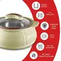 MILTON Weave Jr. Insulated Inner Stainless Steel Casserole with Glass LidSet of 3 (420 ml 780 ml 1.32 litres)Beige | BPA Free |Food Grade | Easy to Carry | Ideal for Chapatti | Roti | Curd Maker, 3 image
