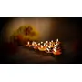 Welburn Veda&Co Pooja Lites - Pack of 25 Upto 4 Hours Burning Time Diyas Made with Deepam Oils and Blend of Natural Waxes Temple Bells Fragrance for Puja Pooja Home & Temple (Multicolor), 2 image