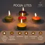 Welburn Veda&Co Pooja Lites - Pack of 25 Upto 4 Hours Burning Time Diyas Made with Deepam Oils and Blend of Natural Waxes Temple Bells Fragrance for Puja Pooja Home & Temple (Multicolor), 5 image