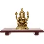 Soulveda Kraftz Wooden Handcrafted Puja Peeta Chowki | Medium (12x8 inches) Stool for Puja Idols | Wooden Puja Chowki Table for Festivals, 4 image