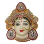 Festive Vibes Polyfibre Plastic Goddess Mata Maha Lakshmi (Laxmi) Devi Ma Face/Santoshi Maa Mukhota/Margashirsha Laxmi Face For Puja/Varalakshmi Vrath Puja Yellow